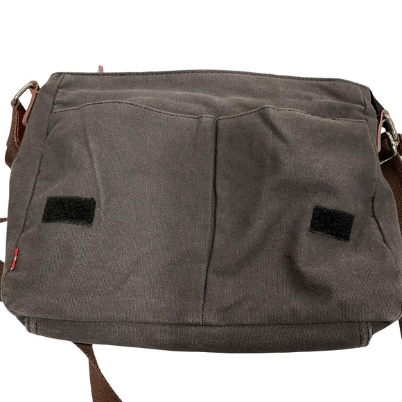 Augur Strauss And CO Messenger Mens Bag Distressed Brown/Gray Messenger Bag EUC - Picture 10 of 10